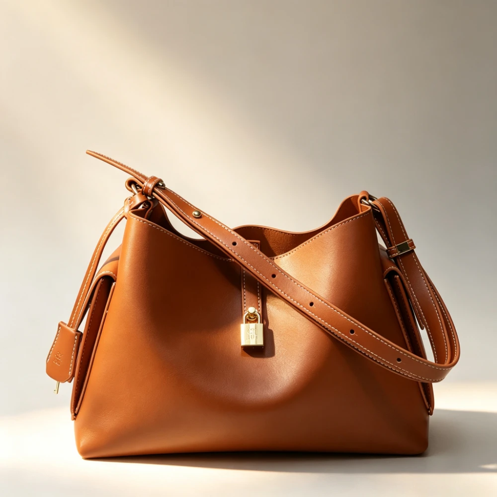 2026 Luxury Lock Decor Hobo Shoulder Bag Women Large Capacity Casual Handbag with Adjustable Strap Commuter Tote Bag