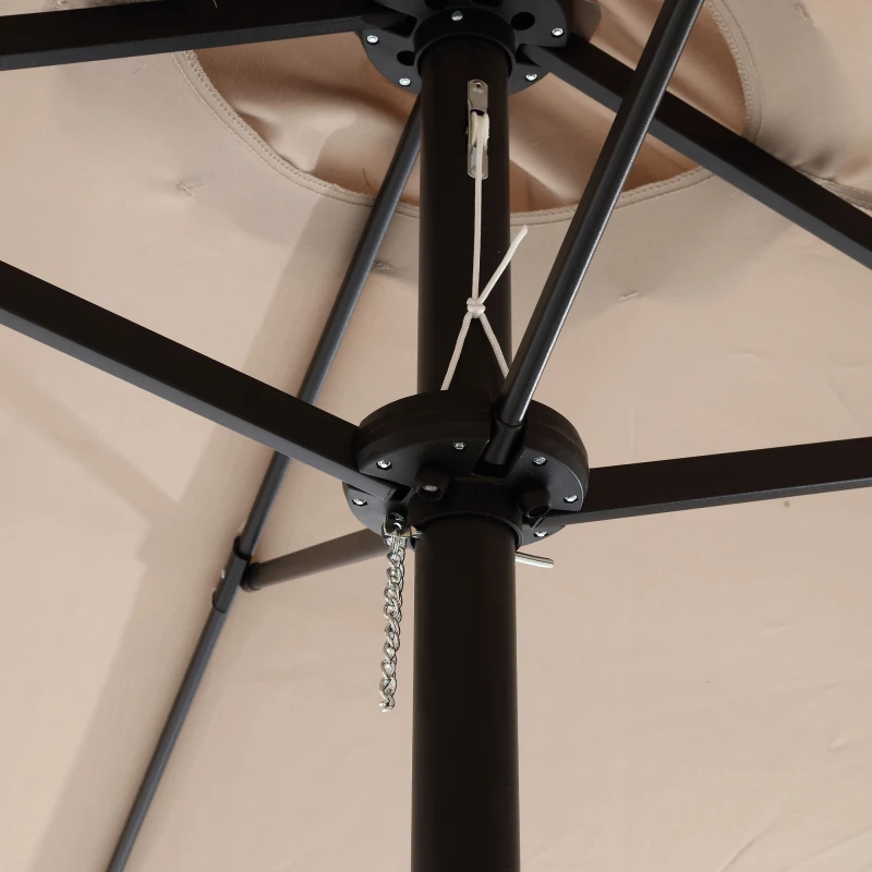 

14.8 Ft Double Sided Outdoor Rectangular Large Umbrella Easy Operation With Powerful Shading Effect And Crank For Beach Use
