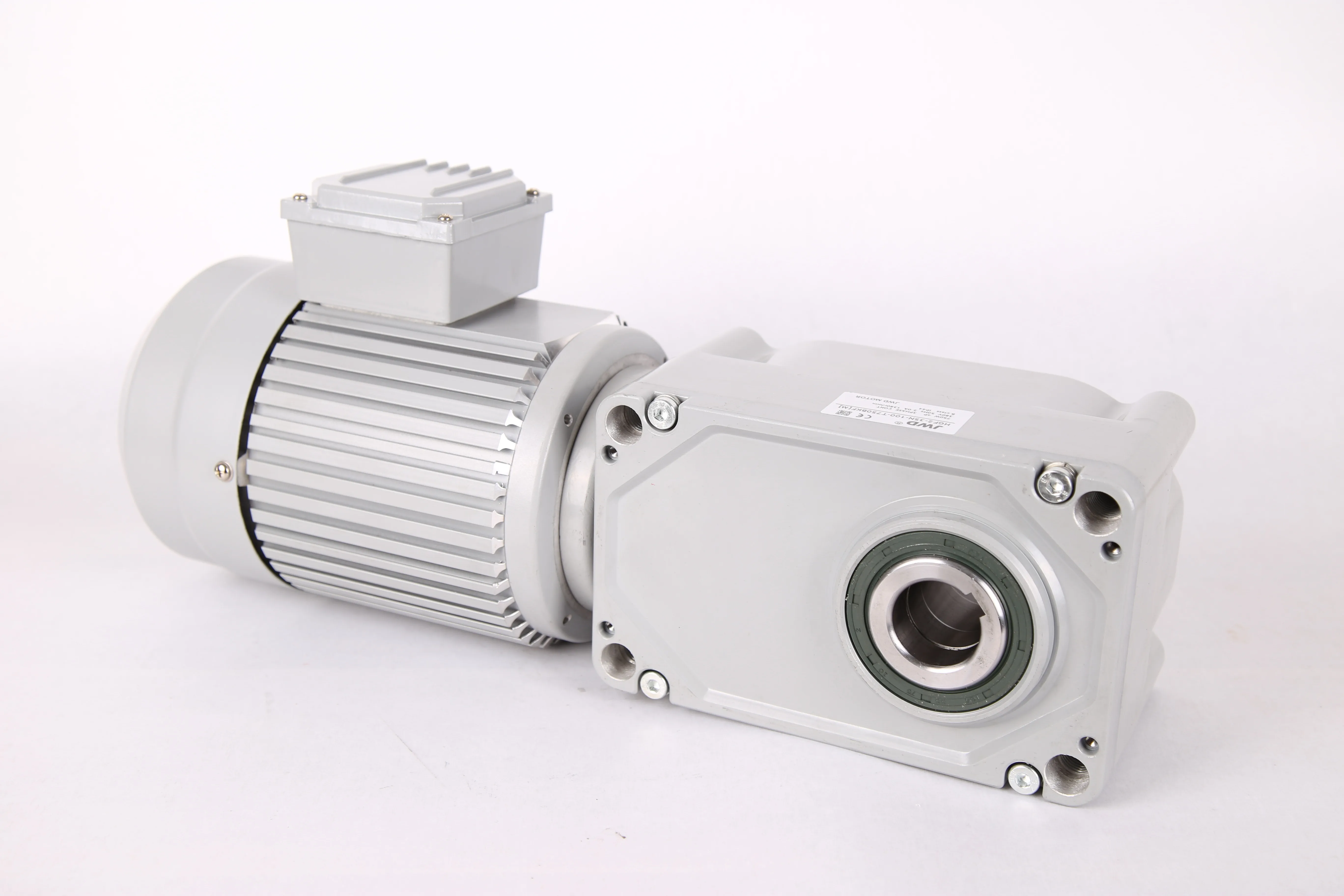 JWD 750w Three Phase Ac Right Angle Geared Motor Low Noise Double Flange Hypoid Geared Motor