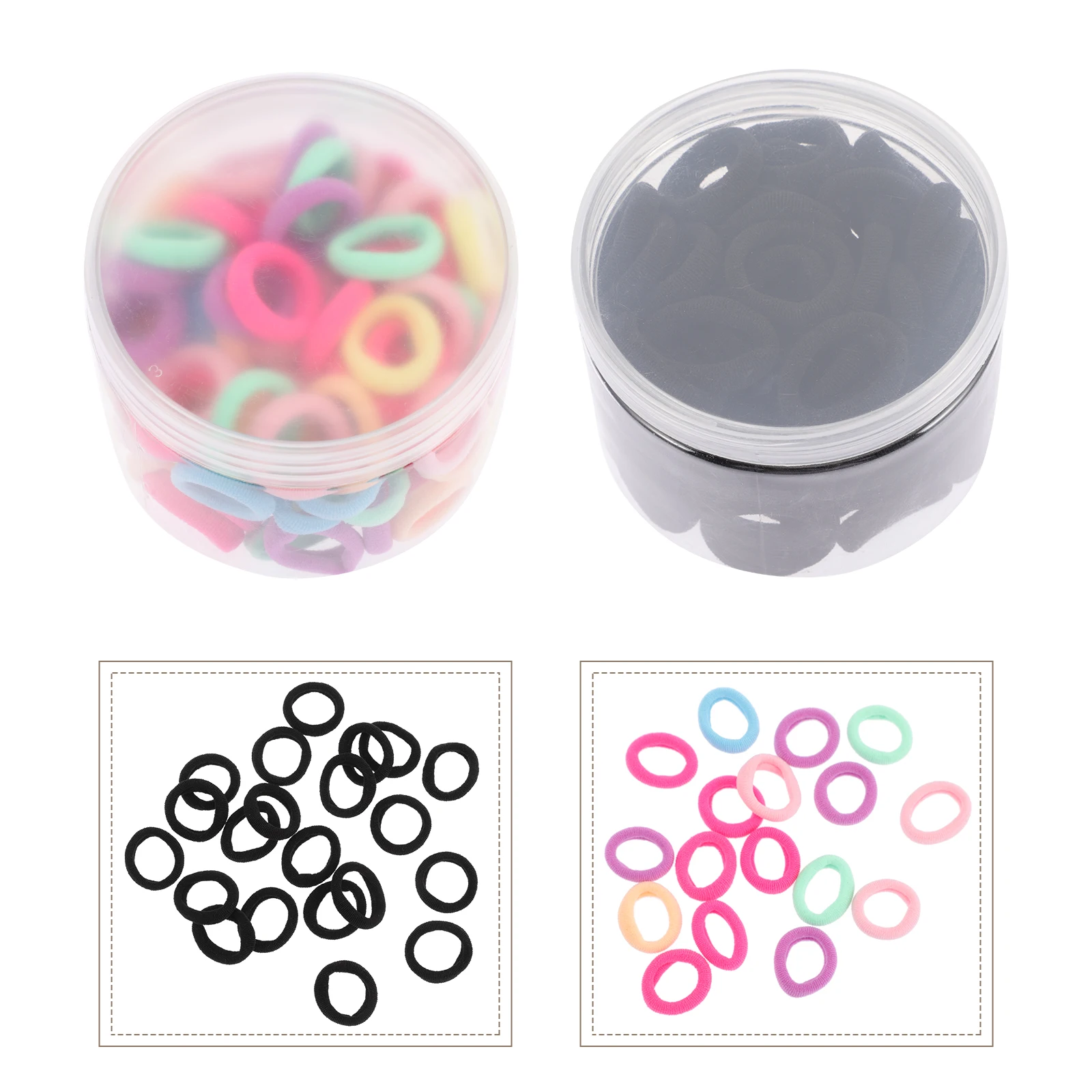 

200pcs Baby Hair Ties Toddler Girls Polyester Rope Elastic Durable Mini Scrunchies Hair Accessories Kids Hairstyles