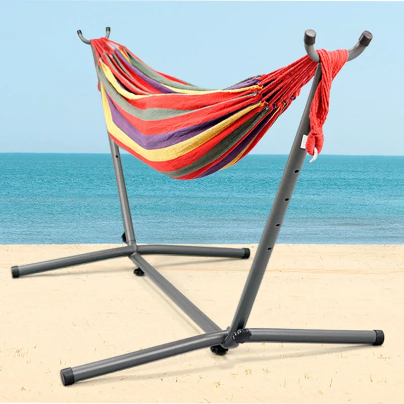 

Canvas Outdoor Camping Portable Single Hammock Double Children's Indoor Home Bracket Removable Folding Swing Frame New Hot