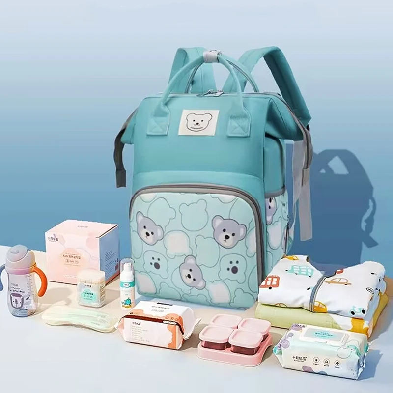 Large Size Diaper Bag Backpack Baby Nappy Changing Bags Multifunction Waterproof Secure Travel Back Pack Organizer Maternity Bag