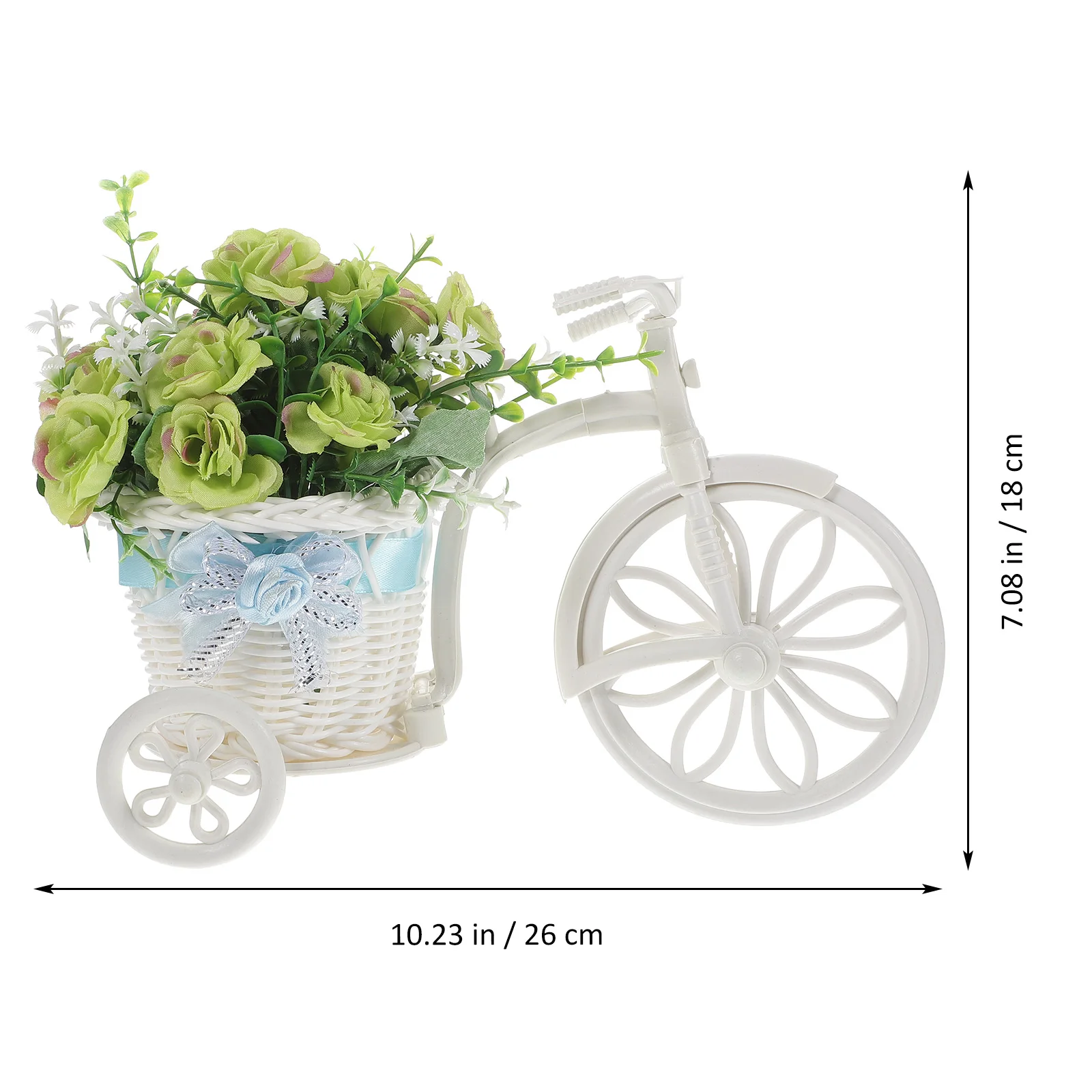 

Bike Shaped Flower Rack Artificial Hydrangea Flowers Durable Plastic Material Bedroom Living Room Office Plant St Shelf