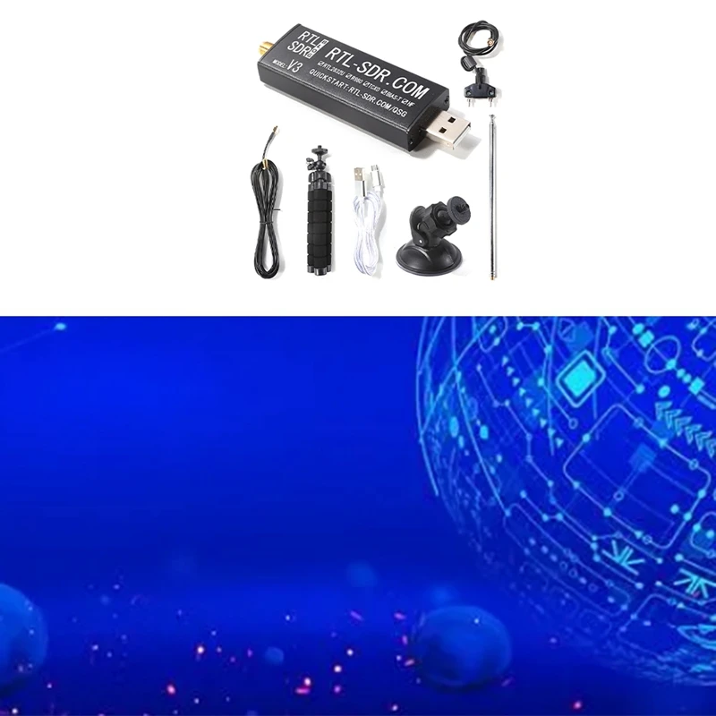 RTL-SDR V3 R820T2 TCXO Black Software Radio SDR Multifunktions-Komfortempfänger Komplettset