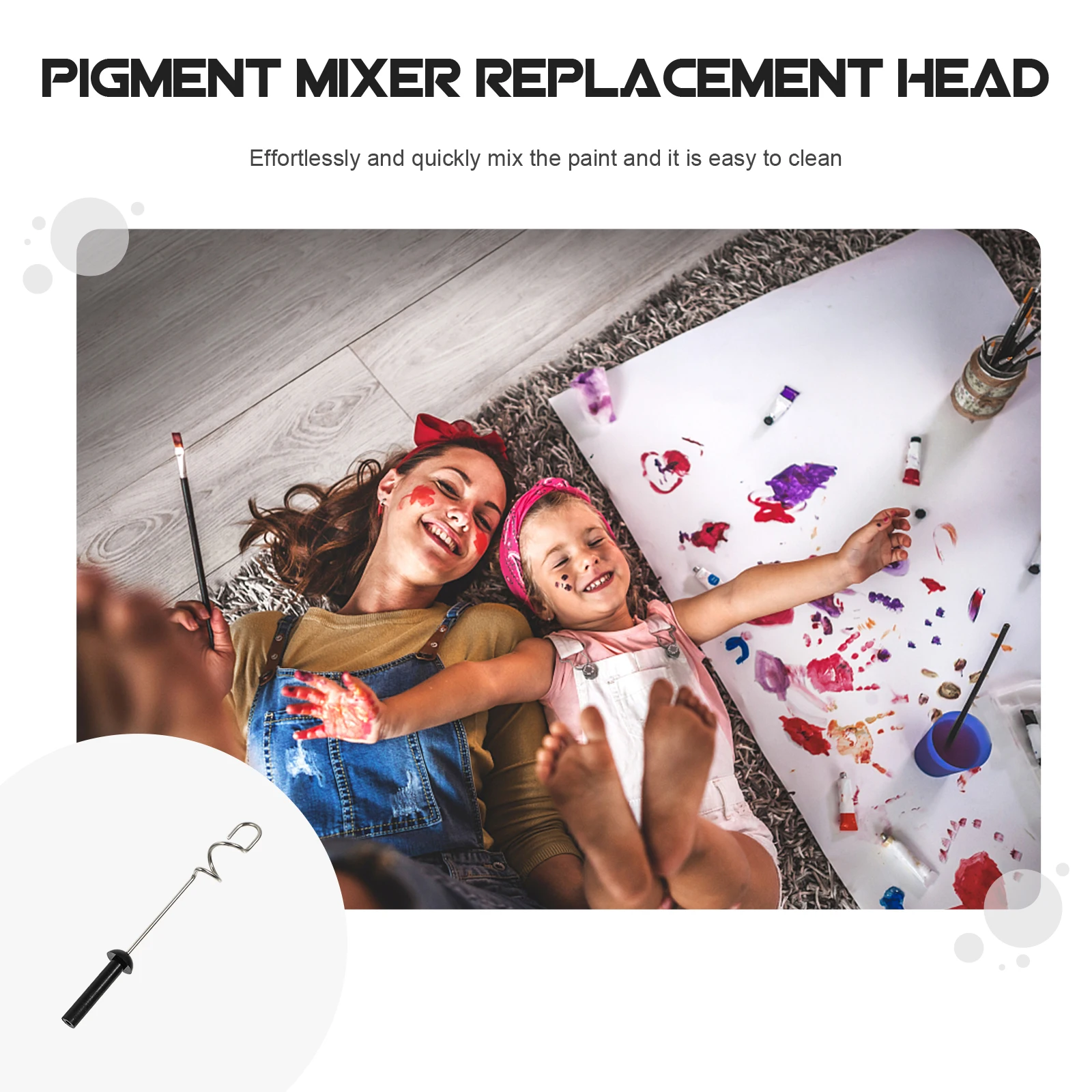 

20 pcs Pigment Mixer Head Stainless Steel Blender Painting Color Agitator Gouache Lightweight Spiral Mixer Easy Clean Portable
