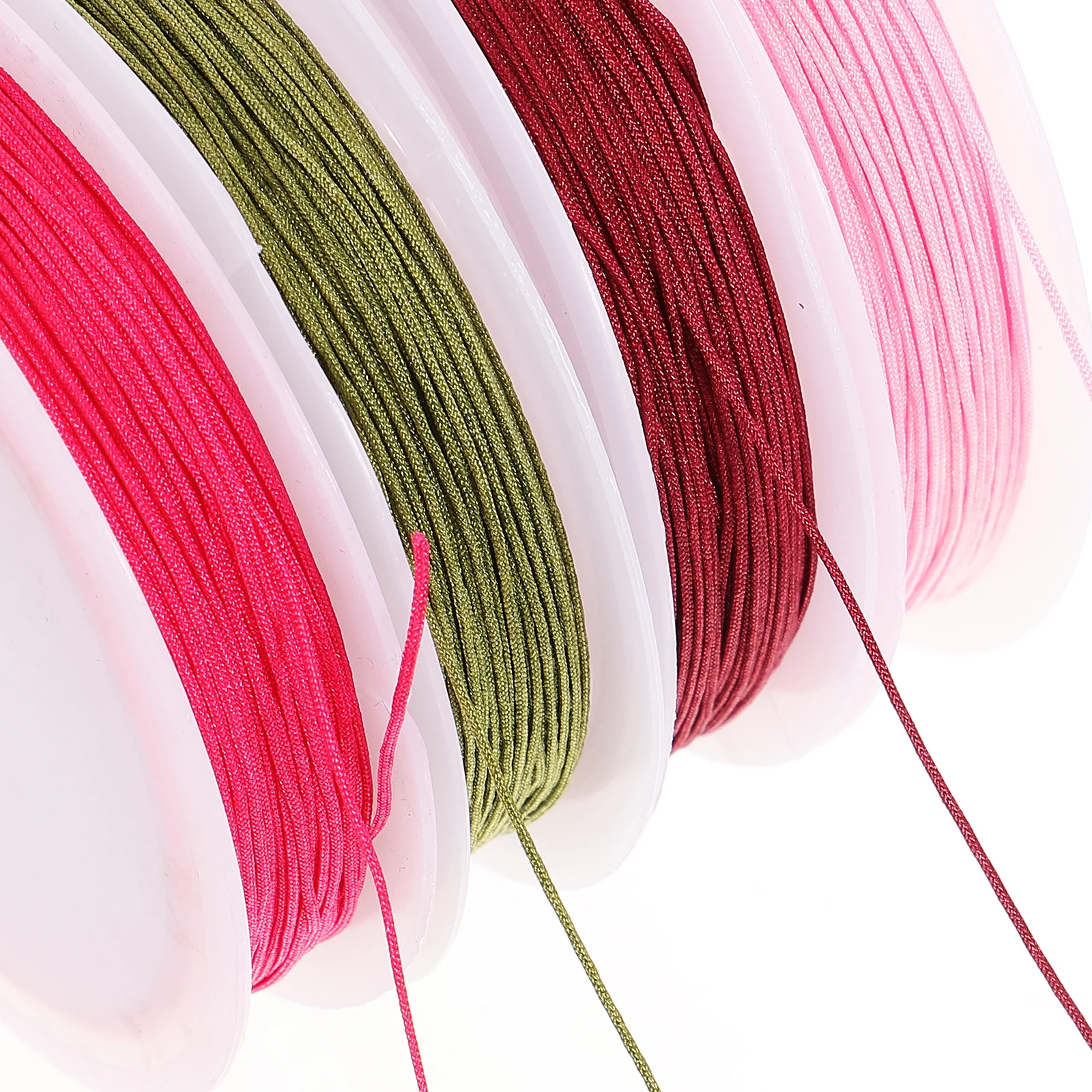 

8 шт. цветных рулонов из чинлона 0,4 мм для изготовления ювелирных изделий, рукоделия, ожерелий, серег, аксессуаров, материалов для рукоделия из чинлона