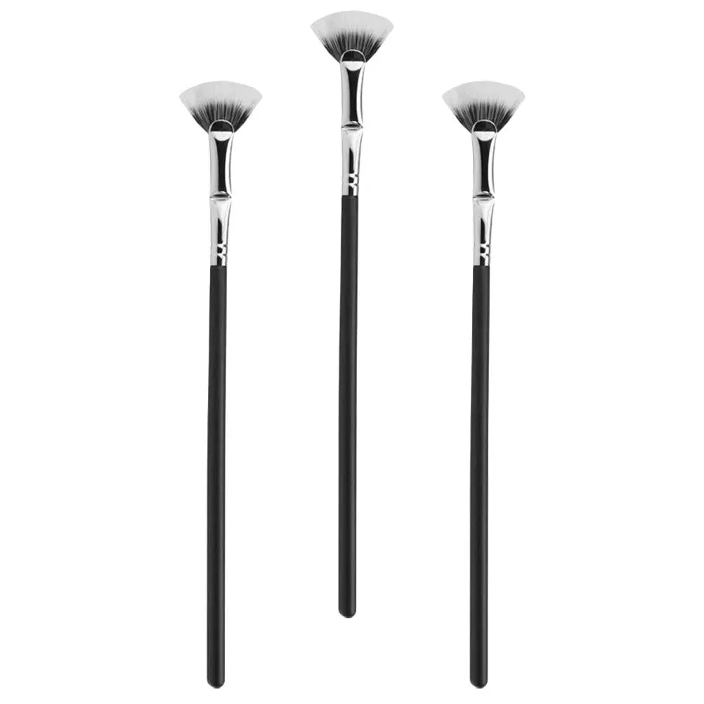 3 uds cepillo de pestañas aplicador de rímel en forma de abanico herramienta de cepillo de pestañas suave para una aplicación precisa maquillaje de ojos rizado grueso