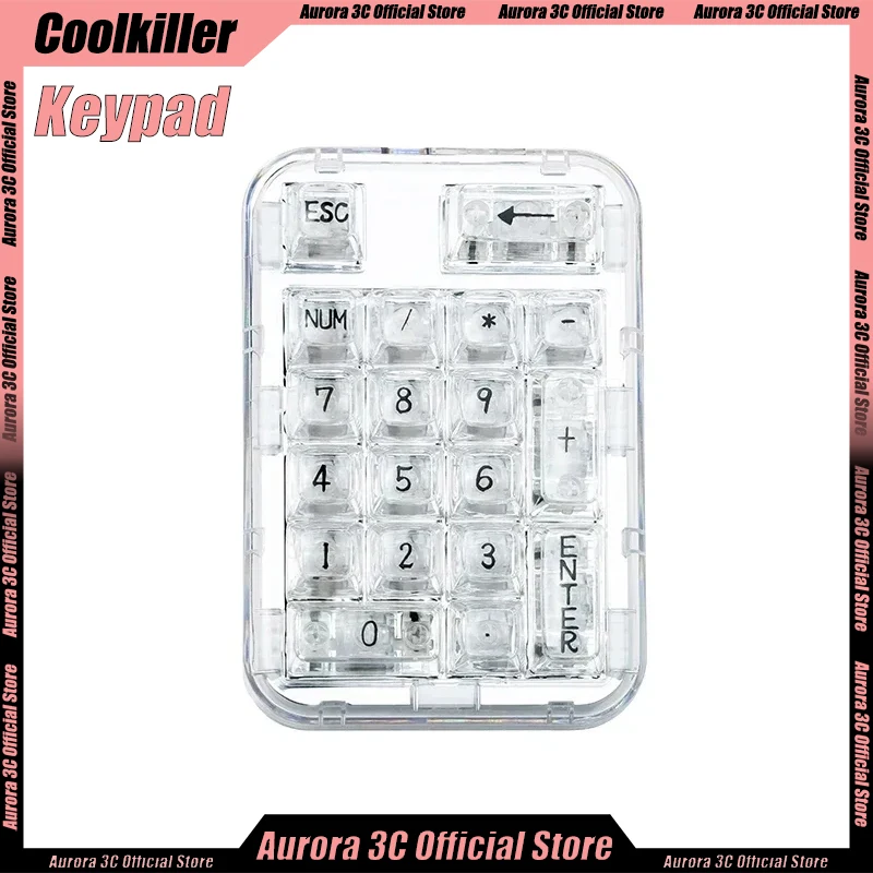 

Coolkiller Polar Bear Transparent Keypad Wireless Bluetooth Portable Transparent CK21 Calculator Custom Digit Keyboard Hot-Swap