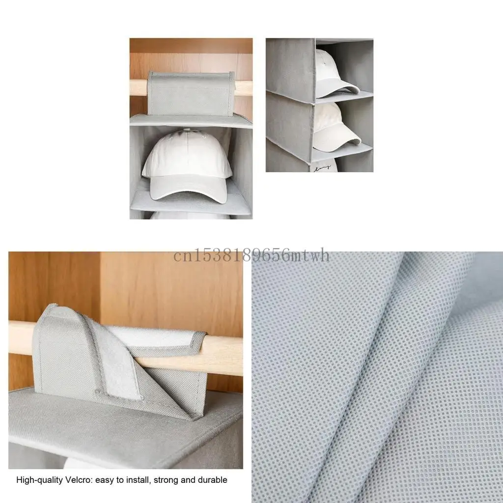 

10-Shelf Hanging Closet Organizers and Storage Anti Fall Out Design Hanging B03D