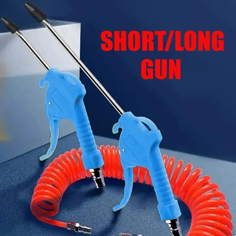 High Pressure Dust Blowing Gun Pneumatic Hardware Tool Dust Removal Gun Blowing Air Soot Blowing Gun Air Pump Extended Nozzles