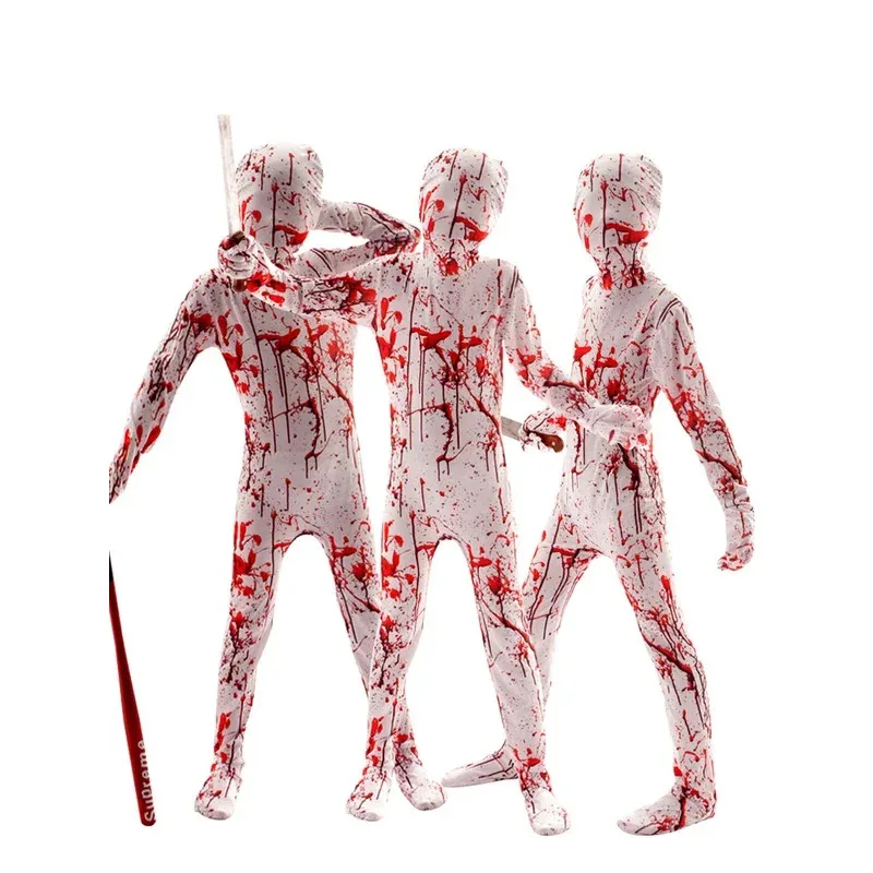 أزياء بوريم للهالوين للأطفال رعب الزومبي صبي فتاة الهيكل العظمي فستان خيالي Clipart بذلة للأطفال زي الوحش