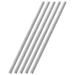 5Pcs 6x200/250/300mm 304 Stainless Steel Round Rod Corrosion-resistant Solid Round Rod Bars for Gear Shaft Motor Shaft DIY Craft