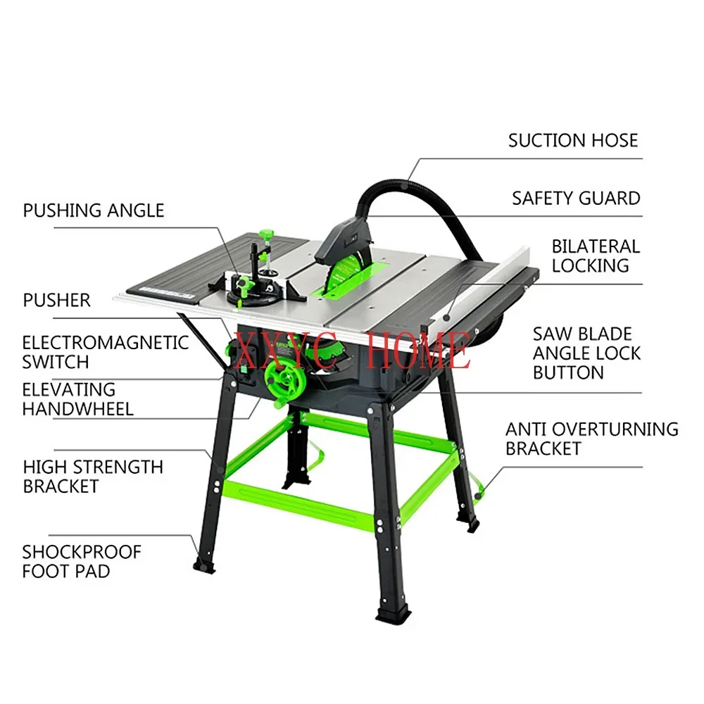 10 inch woodworking table saw Aluminum and wood cutting machine Panel saw