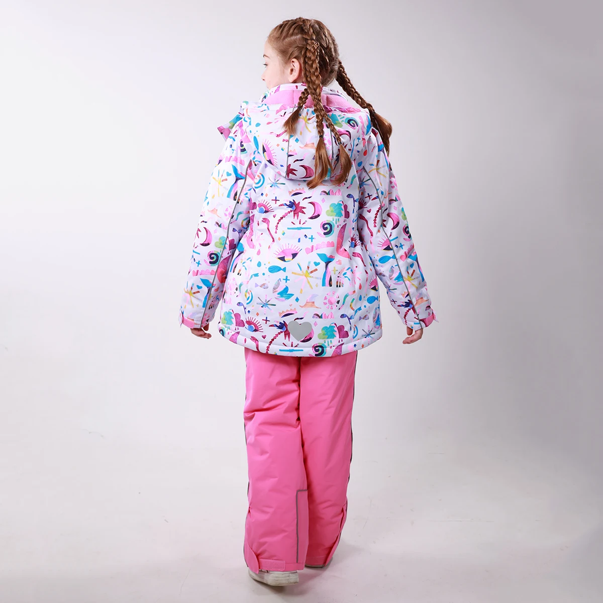 HONEYKING Kids Ski Outwear Winter Warm Windproof Outdoor Sports Snow Jackets Girls Snowboard Coat For Ski Clothing Equipment