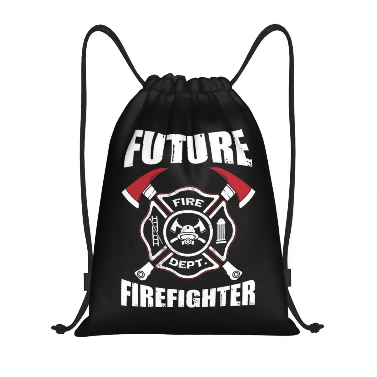 Custom Future fighter Drawstring Bags For Shopping Yoga Backpacks Women Men  Rescue man Sports Gym Sackpack