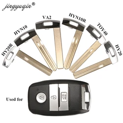 jingyuqin Uncut TOY40 Va2 HY20/HY20R HYN10/HYN10R Smart 3 Buttons FOB Entry Key Blade Fit for Kia K5 Optima Sportage Sorento