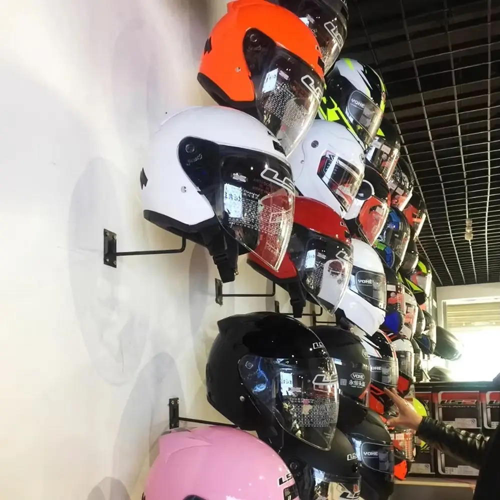 1Pcs Wall Mounted Cap Holder Rack Storage Display Stand Organizer Hat Bracket Pegboard Hook Accessories Metal Helmet Hanger