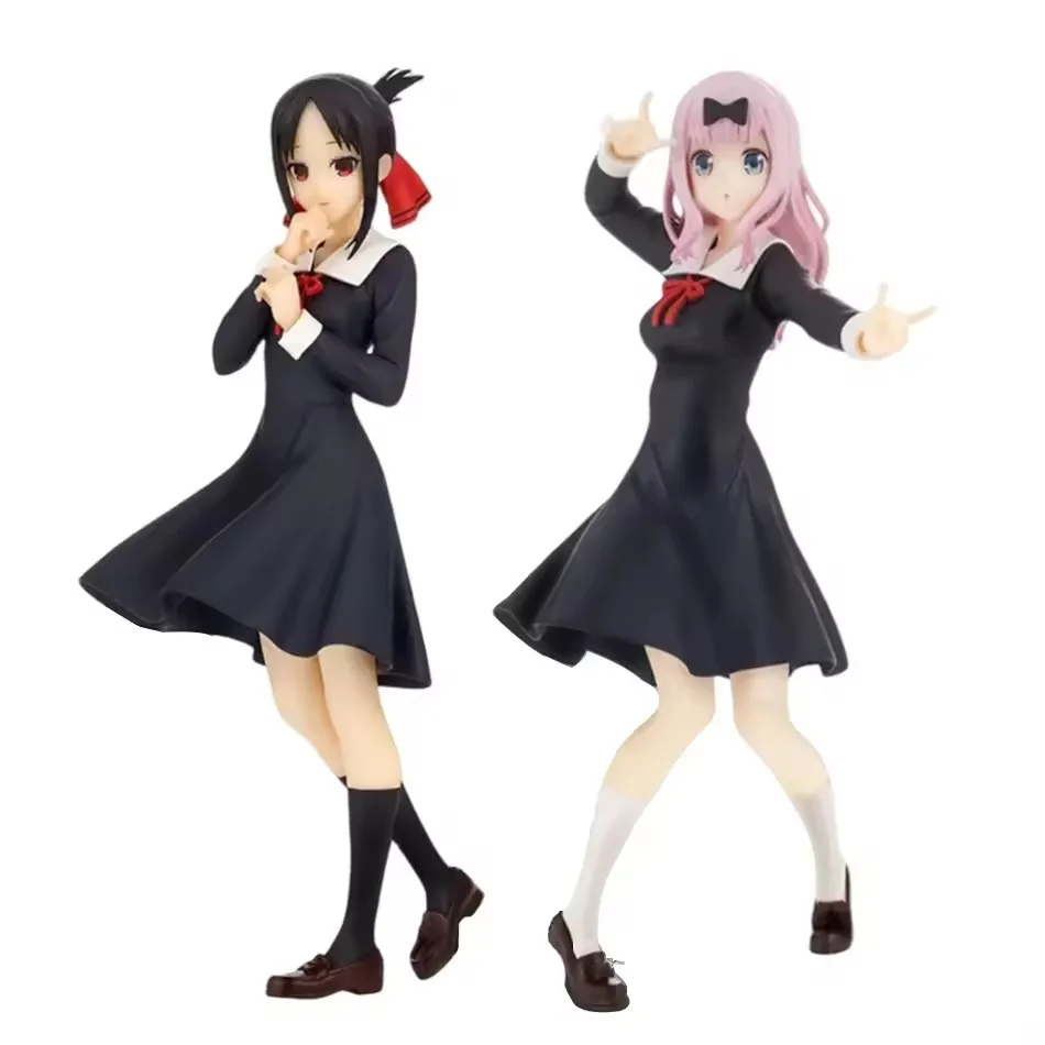 18cm Anime Figure Love is War Fujiwara Chika Shinomiya Kaguya Kawaii Girl Action Figure Collectible Model Doll Toy Gifts