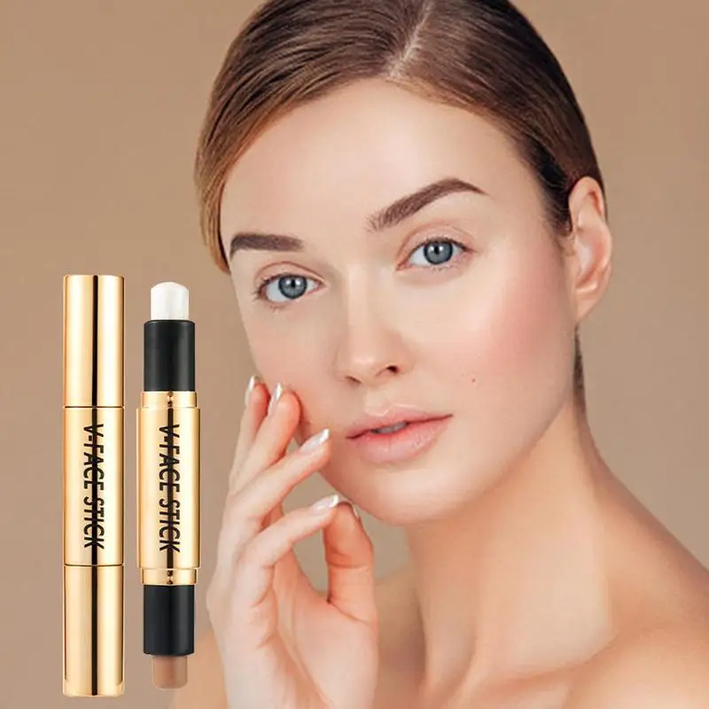 Evidenzia i contorni Stick Dual Cream contorni Stick Highlighter & Bronzer Pen Face Brightens & Shades Pencil per scolpire