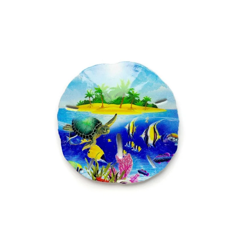 

Exquisite Sand Money Shell Travel Souvenir Magnetic Refrigerator Magnet Creative Home Decoration Unique Gift