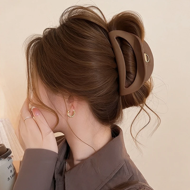 Safe Soft Silicone Shark Clip Semicircle Anti Collision Hair Claw Protection for The Back of The Head Anti Fall Women's Hair Cli