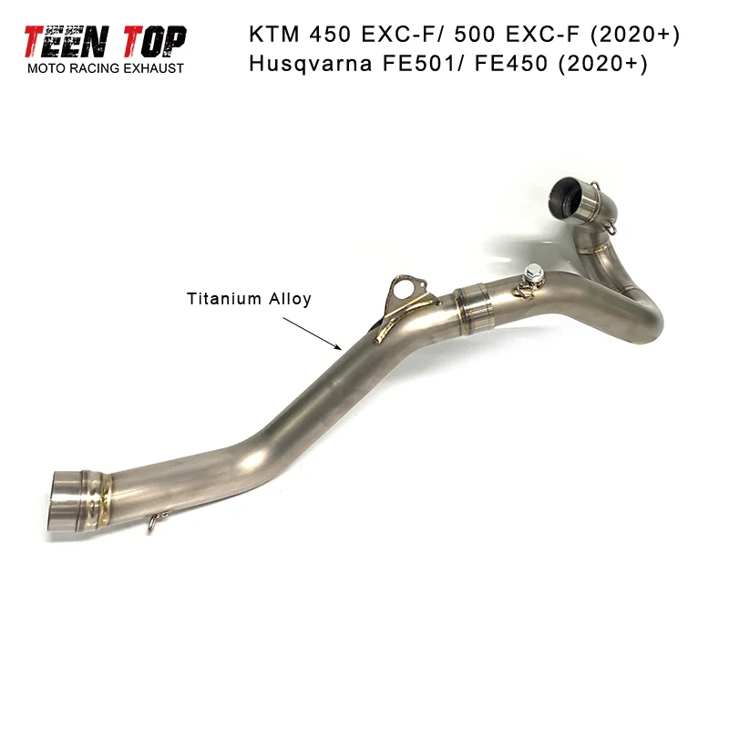 

Motorcycle Exhaust Front Pipe For KTM 450 EXC-F 500 EXC-F Titanium 20-23 Offroad Bike Exhaust Header For Husqvana FE450 FE501