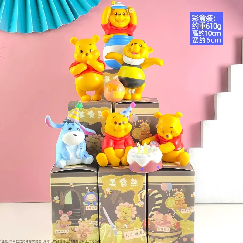 Een Miniso Blinde Doos Winnie Spongebob Lotso Crayon Shin-Chan Speelgoed Pop Ei Draaiende Pop Machine Ornament