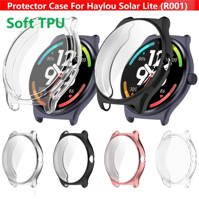 Haylou Solar Lite (R001) 용 도금 TPU 케이스, 스마트 워치 스트랩, 풀 범퍼 커버, 실리콘 보호대 액세서리, SolarLite