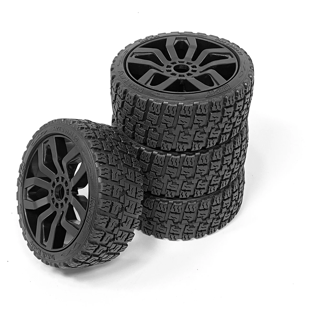 KKPIT 1/7 RC  Rally Tires - Durable All-Terrain Off-Road Bashing Tires  - Durable 17MM Hex (0° Offset)