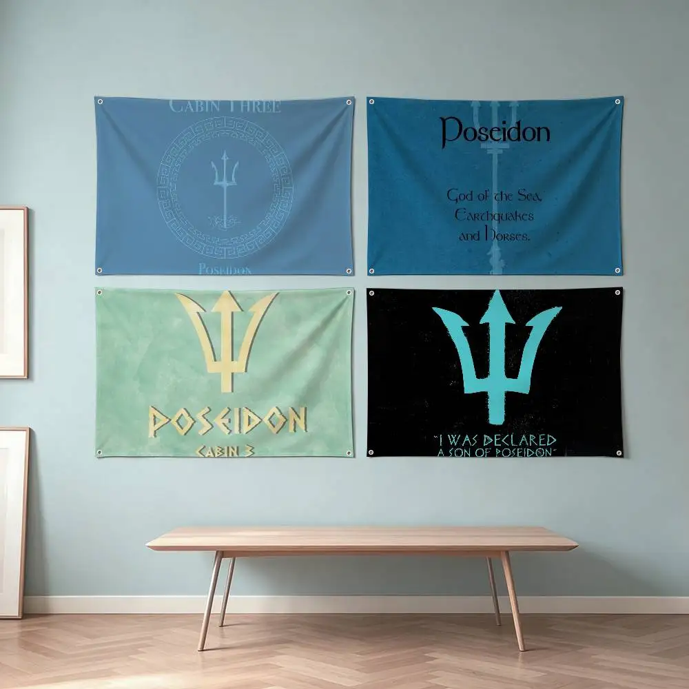 Son Daughter Poseidon Greek  Flags for Bedrooms Home Decor Items Outdoor Decors Garage Decoration Flaga