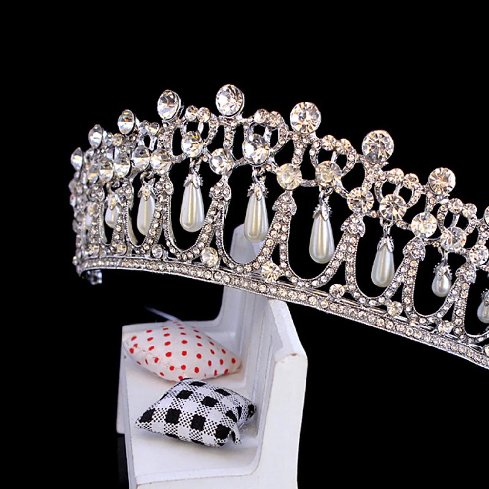 

Pearl Rhinestone Hair Accessories Bride Crown Wedding Headwear For Women Girls Party Bridal Tiara Headband Hair Styling