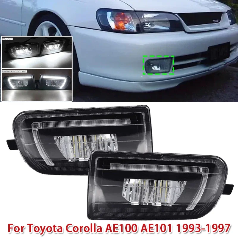 Led Car Front Bump Fog Light Daytime Running Lamp for Toyota Corolla AE100 AE101 1993-1997