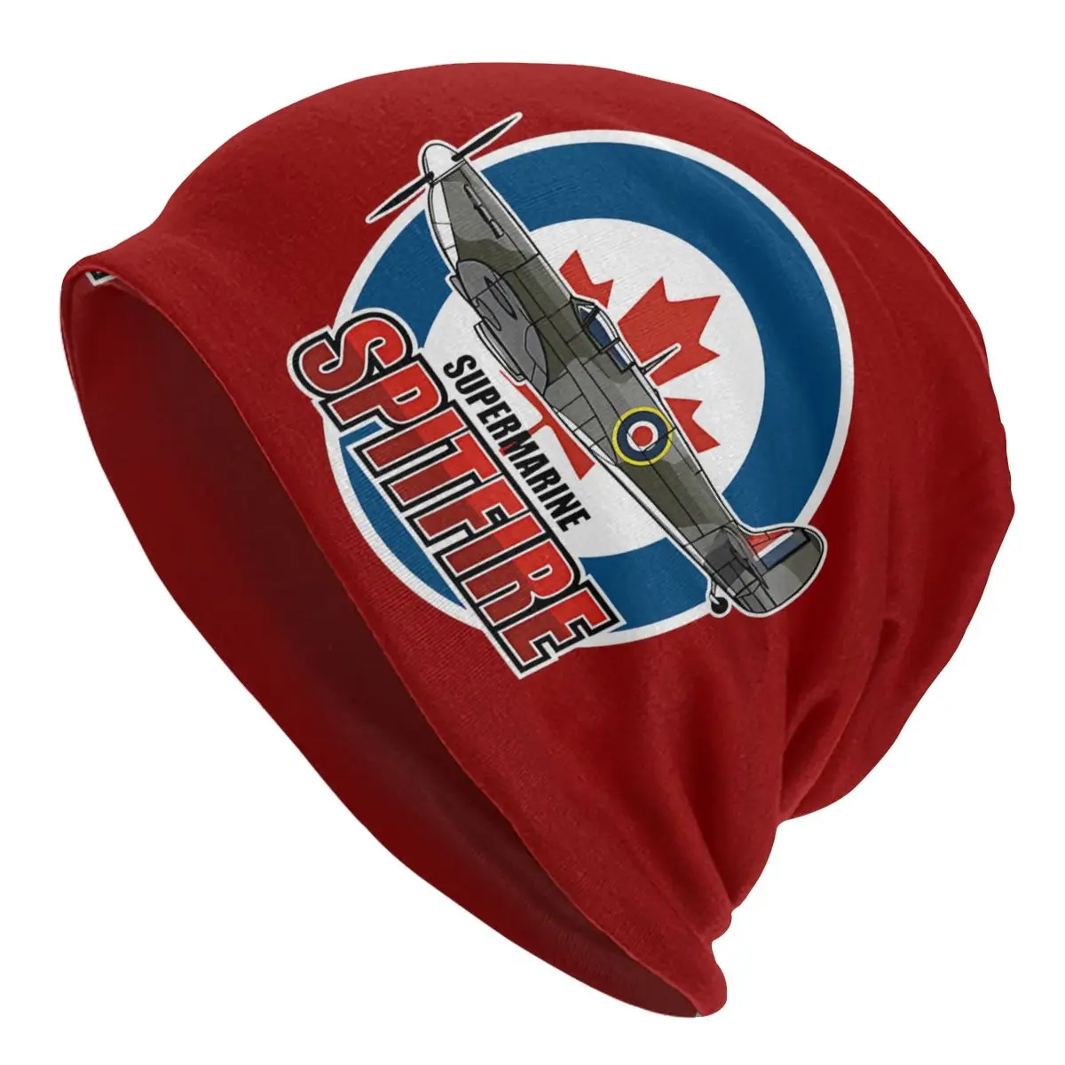 Bonnet Hats Supermarine Spitfire Airplane Men Women's Canadian Thin Cap Hip Hop Skullies Beanies Caps