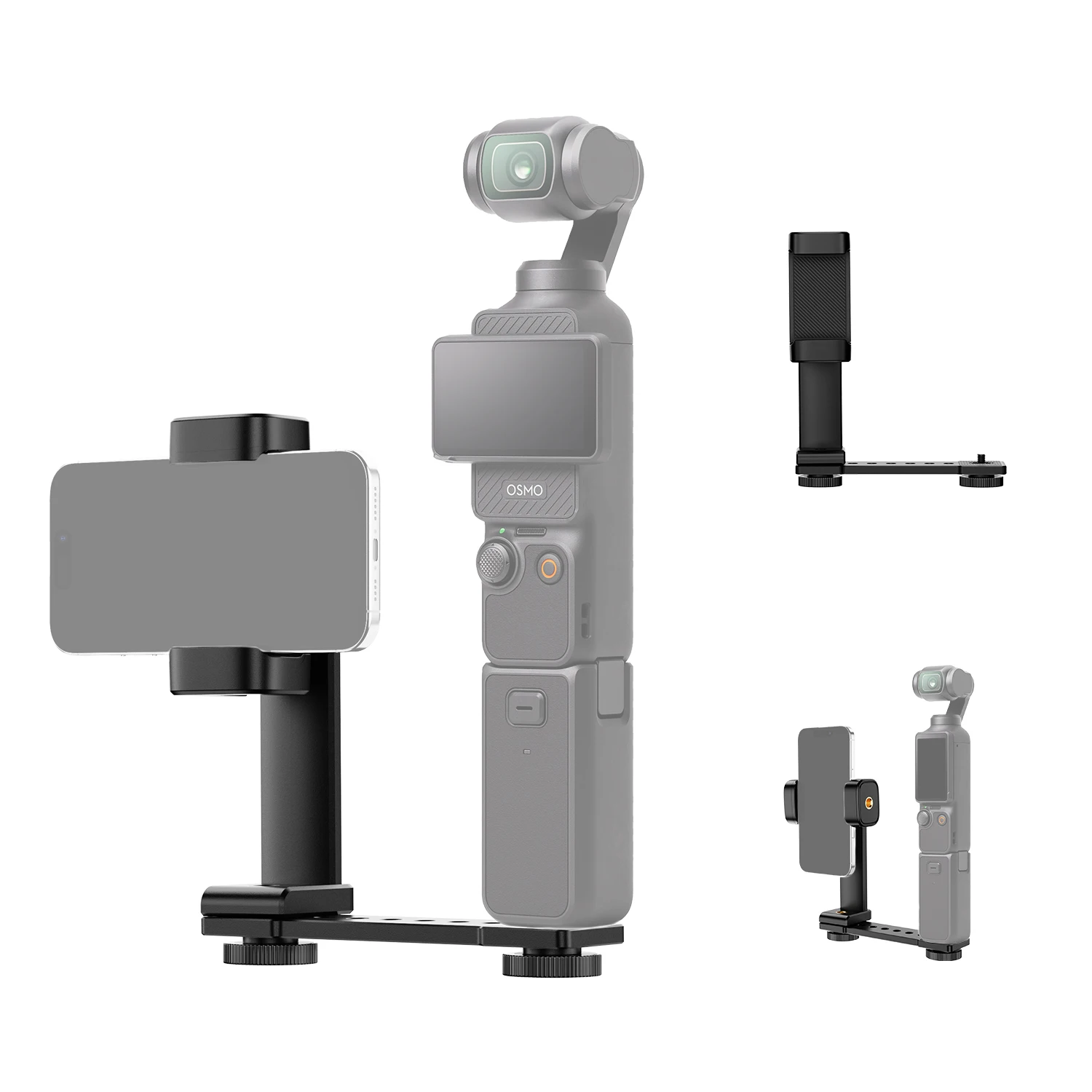 K&F Concept DJI 오즈모 포켓 3 크리에이터 콤보 액세서리용 폰 홀더 마운트, 각도 조절 가능 휴대폰 클립