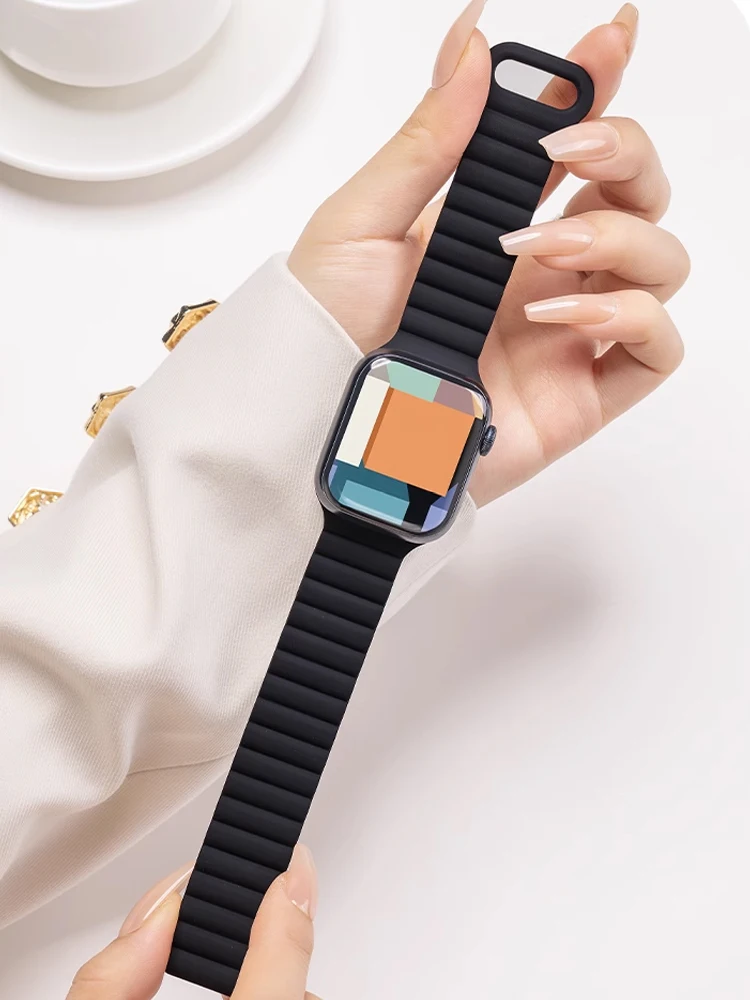 Magnetic Strap For Apple Watch Bands 46mm 45mm Ultra 2 49mm 44mm 40mm 41mm 42mm Bracelet correa iWatch Series 10 9 8 7 6 SE 5 4