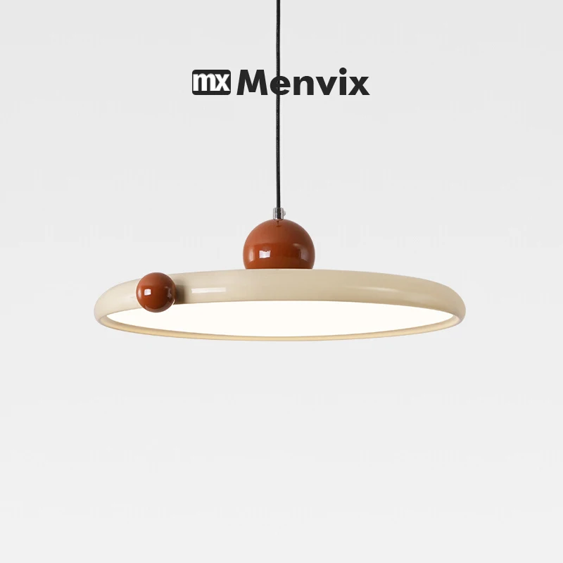 

Retro Medieval Bauhaus Flying Saucer Pendant Light Restaurant Living Room Study Creative Chandelier LED Interior Decoration Lamp