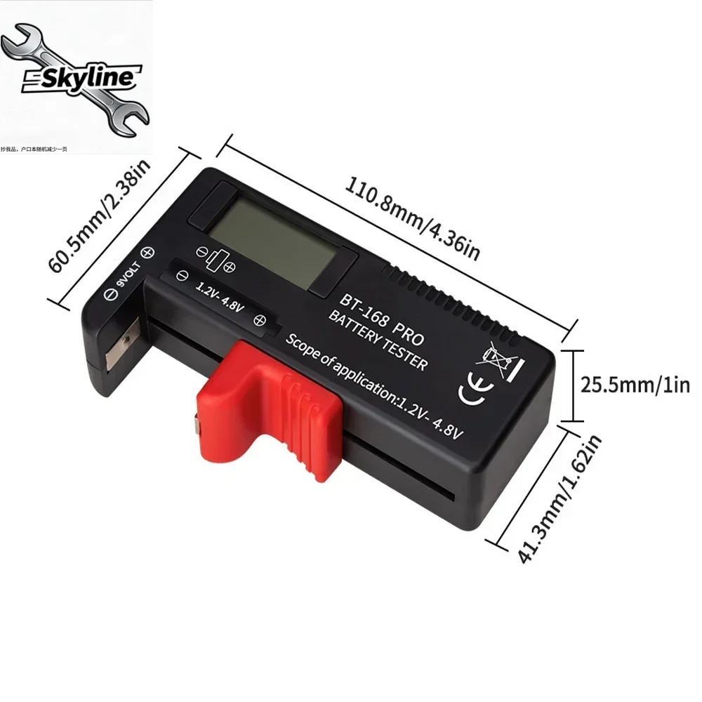 BT-168/BT-168PRO Digital Battery Capacity Tester for AA AAA C D 9V 1.5V Button Cell Lithium Battery Testing Tool