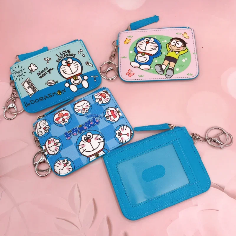 عبقور الكرتون Kawaii حامل بطاقة محفظة بولي Material المواد طالب وجبة بطاقة حقيبة متعددة الوظائف فضفاضة المحفظة مع مفتاح سلسلة لعبة