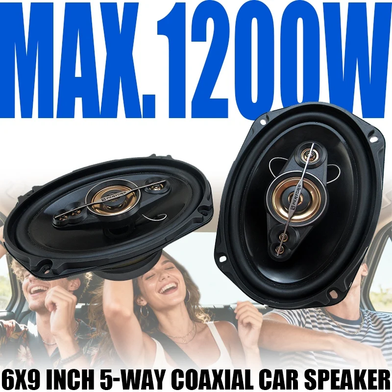 

6*9-дюймовые автомобильные колонки 2400 Вт (2*1200 Вт) коаксиальный сабвуфер универсальный автомобильный аудио Hi-Fi музыка полнодиапазонный автомобильный дверной стереодинамик