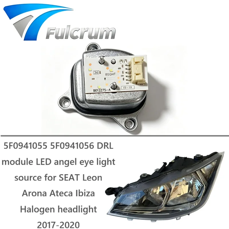 LED Angel Eye DRL Module 5F0 941 055 5F0941055 5F0 941 056 5F0941056 For SEAT Leon Arona Ateca Ibiza Halogen headlight