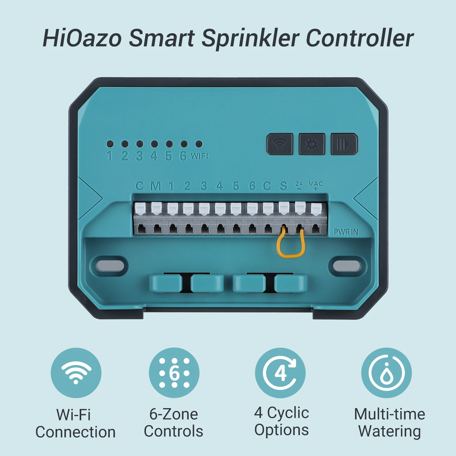 Imagem -03 - Wi-fi Smart Sprinkler Controller Programável Zonas Temporizador de Irrigação Interior Exterior Ajuste Sazonal e Chuva Skip Aplicativo Gratuito 220v