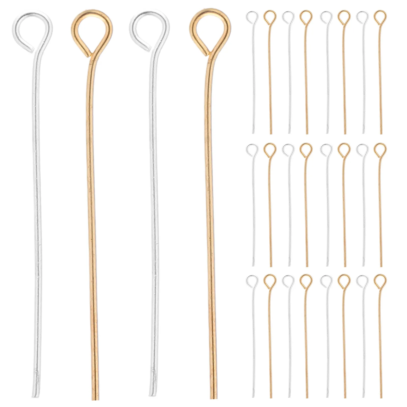 1200Pcs Straight Eye Pins Jewelry Making Supplies Metal End Eye Pins for DIY Jewelry Craft Bracelets Necklaces Earrings Findings - view 4