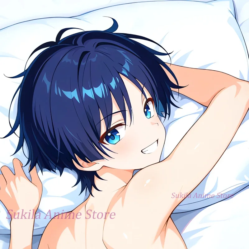 Dakimakura Shota Wanderer Genshin Impact Anime غطاء وسادة للجسم مطبوع على الوجهين غطاء وسادة بالحجم الطبيعي