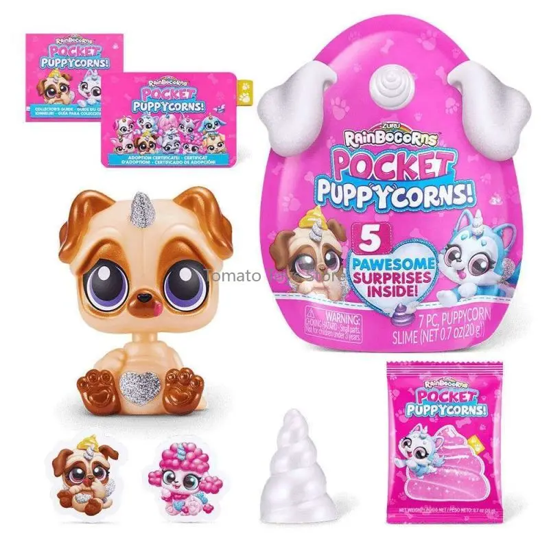 In Stock Zuru 5 Rainbocorns Pocket Puppycorn Surprise S1 Bobble Head Small PDQ Mystery Miniature Collectible Toy Holiday Gifts