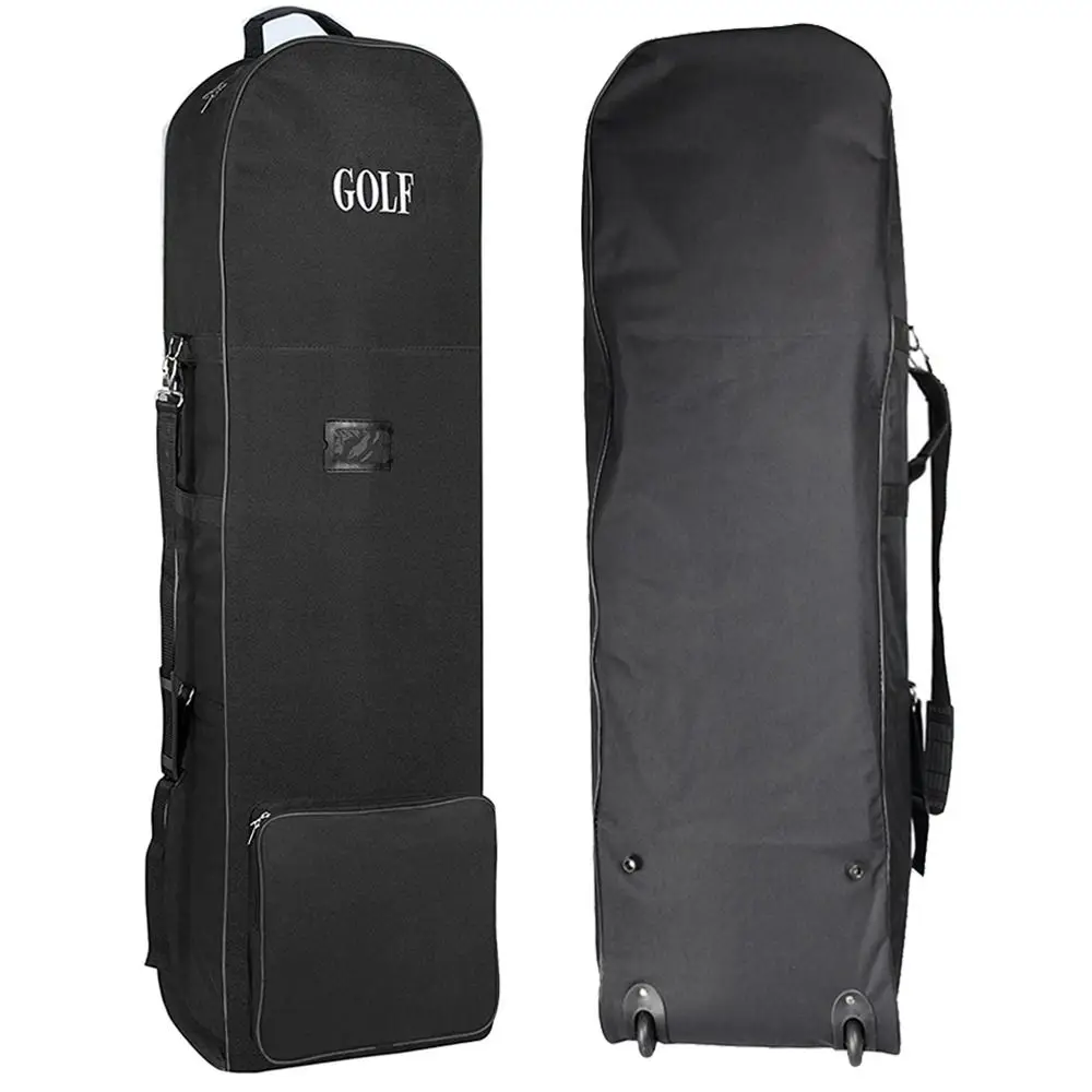 

Portable Foldable Golf Club Travel Bag Large Capacity with Wheels Club Storage Bag Waterproof Durable 600D Storage Pouch Outdoor
