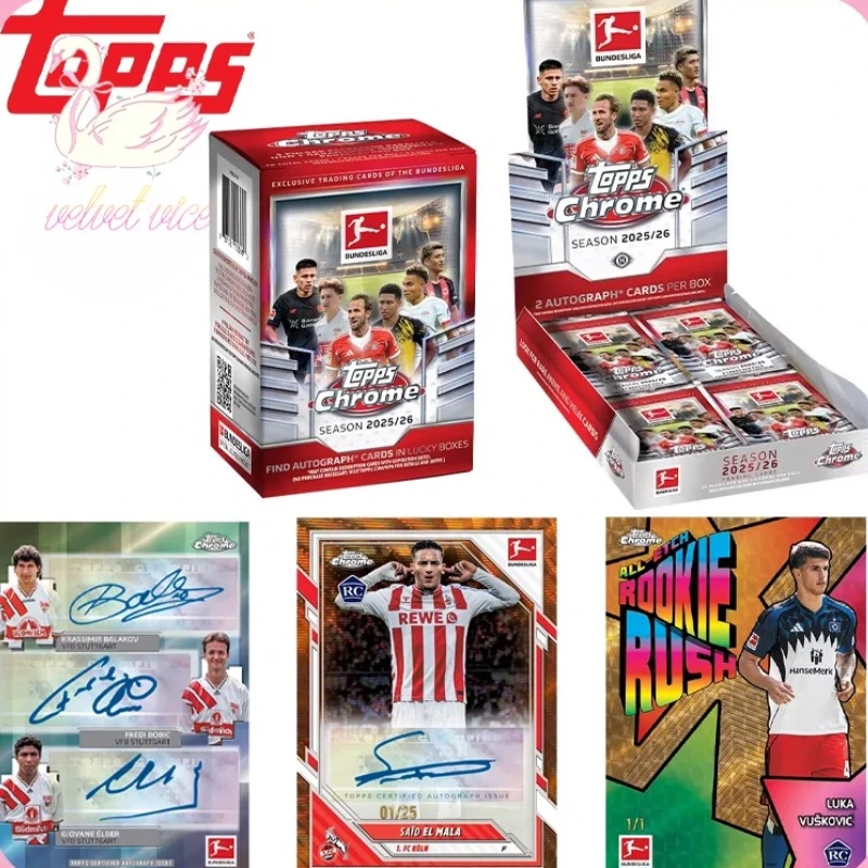 

Original 2025-26 Topps Chrome Bundesliga - Hobby/Value Series Collectible Blind Box Football Star Card Collection Toy Boy Gift