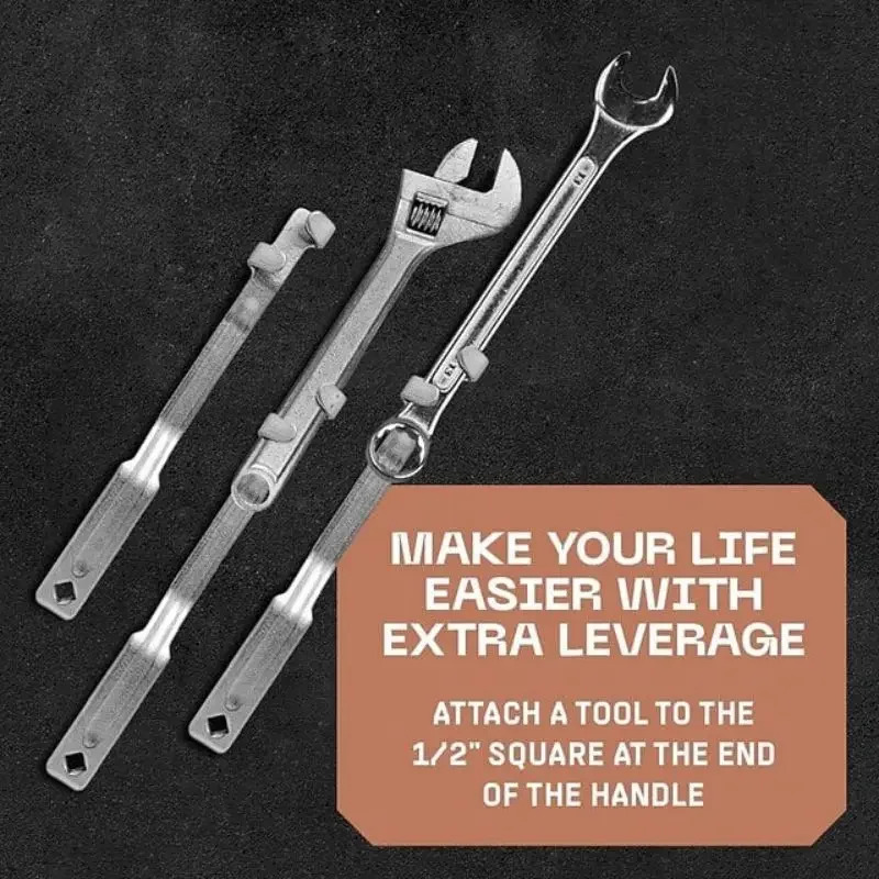 Wrench Extender Adaptor Universal Wrench Extension Rod Socket Extension Bar 13.3inch Heavy Duty Spanner Extender