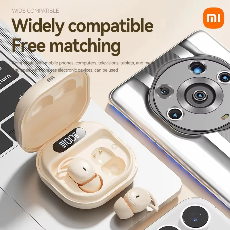 Xiaomi-Écouteurs de sommeil sans fil invisibles M72 TWS, Bluetooth, Écouteurs à réduction de bruit, Casque confortable avec écran d'affichage numérique, Allemands inconnus