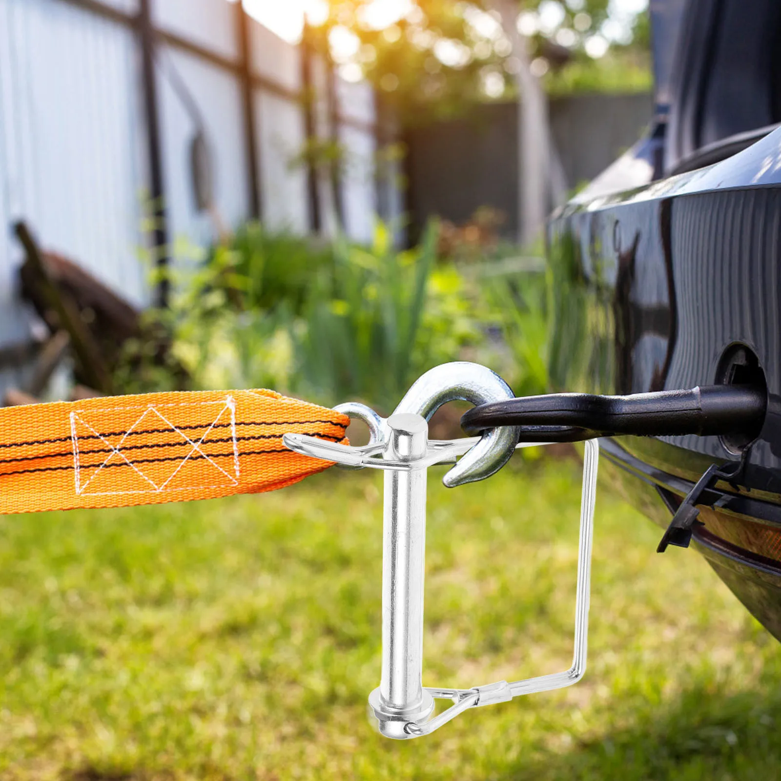 

Trailer Coupler Pin Heavy Duty Safety Hitch Pin with Locking Mechanism for Secure Towing Smooth Installation Wire Retainer