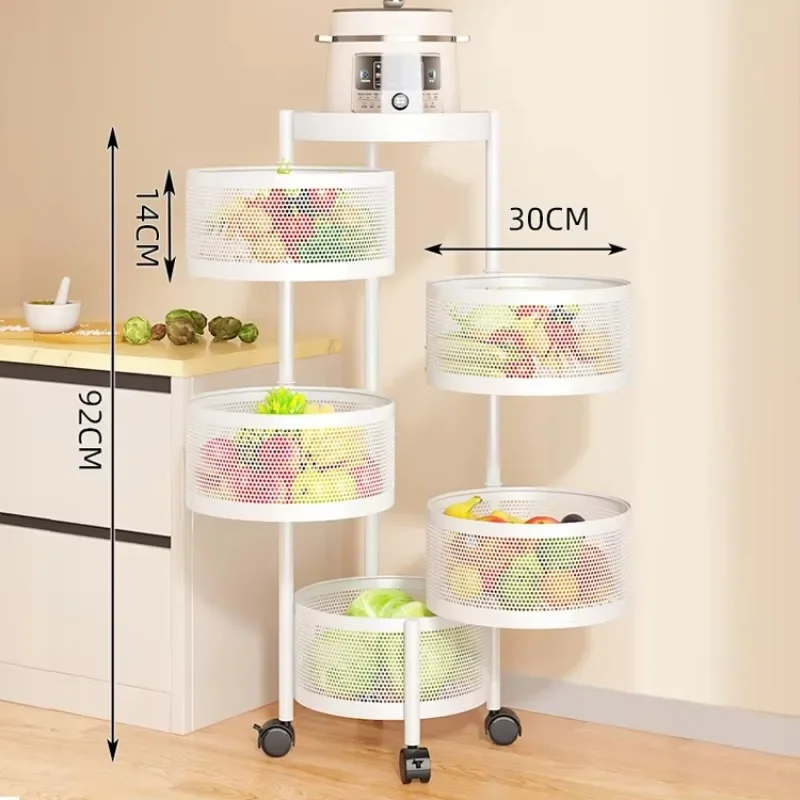 Kitchen cast iron multi-layer storage rack 3/4/5 layer vegetable storage kitchen island & cart